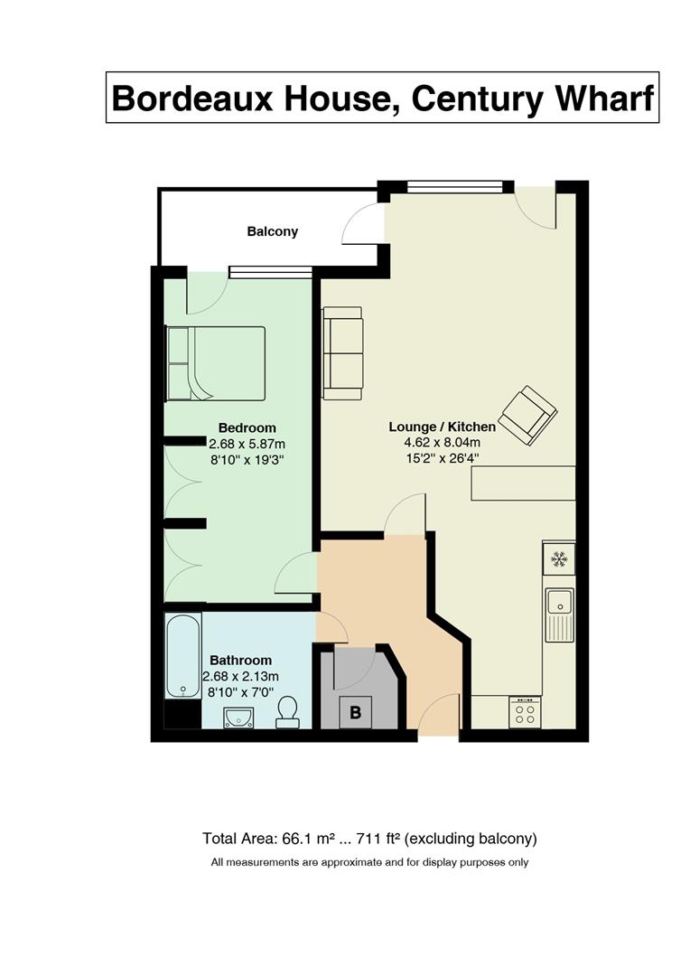 Floorplan for Bordeaux House, Century Wharf, Cardiff Bay, Cardiff